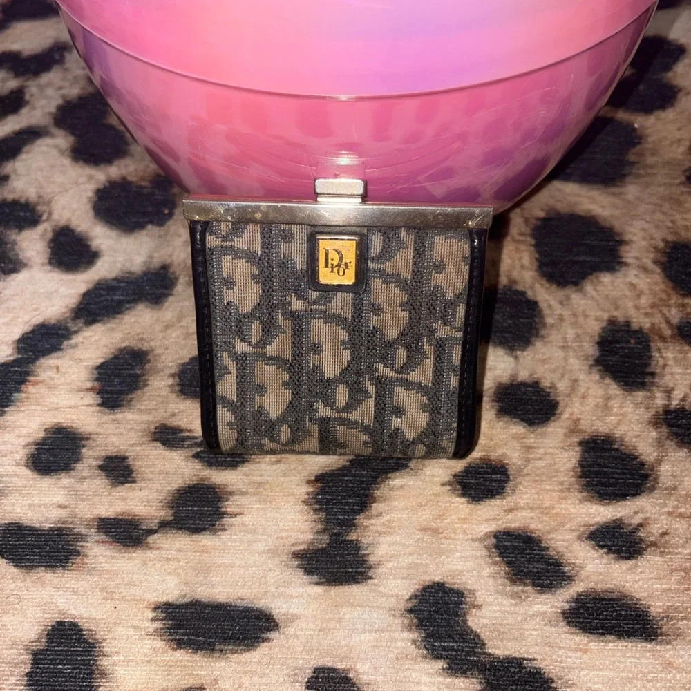 Christian Dior Vintage Trotter Oblique Canvas Coin Purse